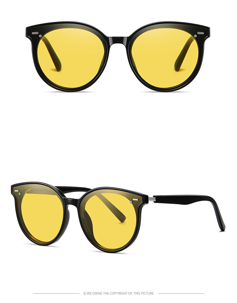 Retro small face can be paired with myopia sunglasses Retro polarized glasses(TR-ZC105*Wan)