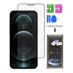 iPhone 12/12Pro (6.1") Black Tempered Glass