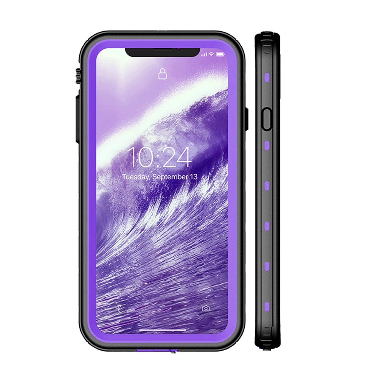 Apple iPhone Xs Max (6.5") 360 Full Protective Waterproof Case with Built-in Screen Fingerprint Protector