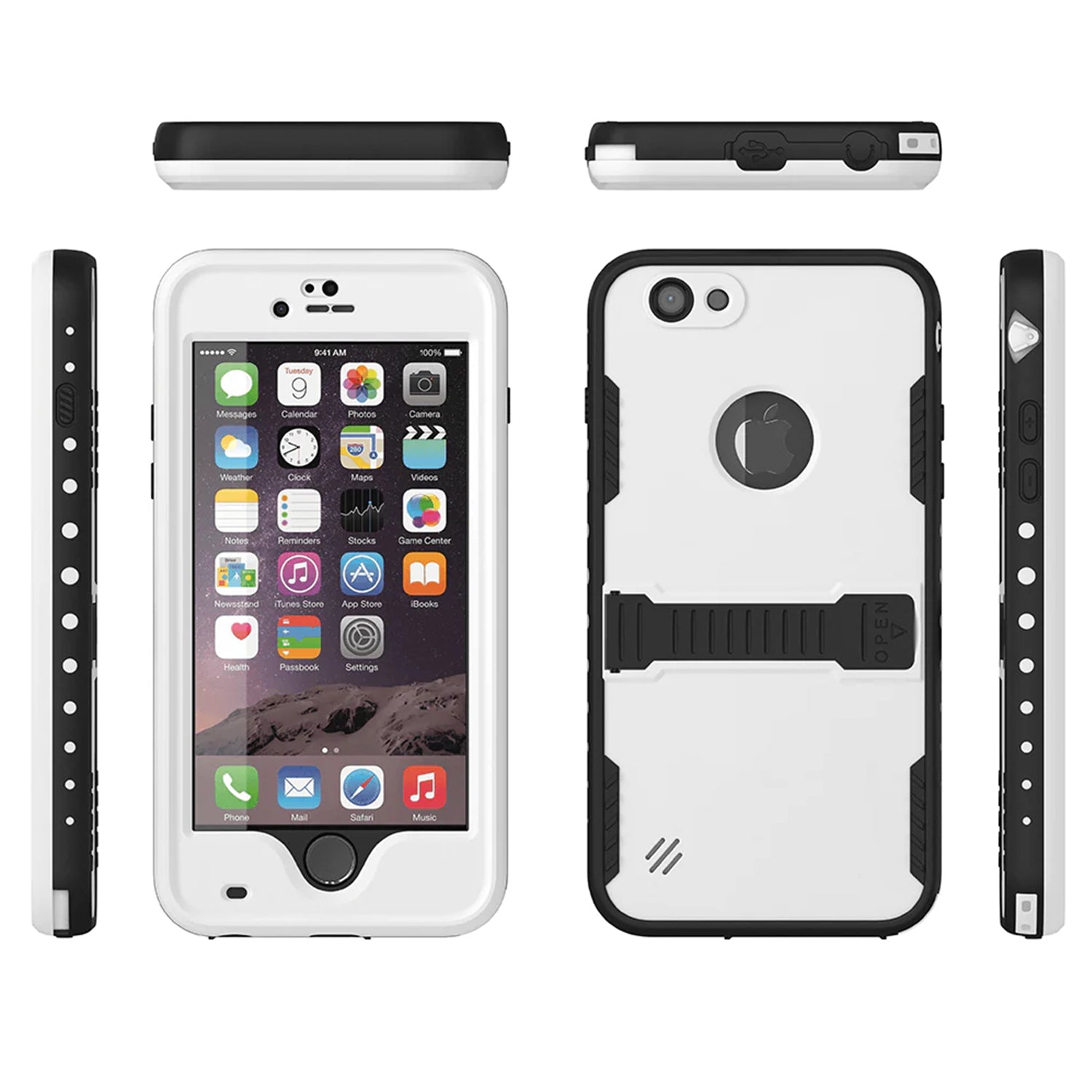 Kickstand Red Pepper Waterproof Case for Iphone 6(4.7in)