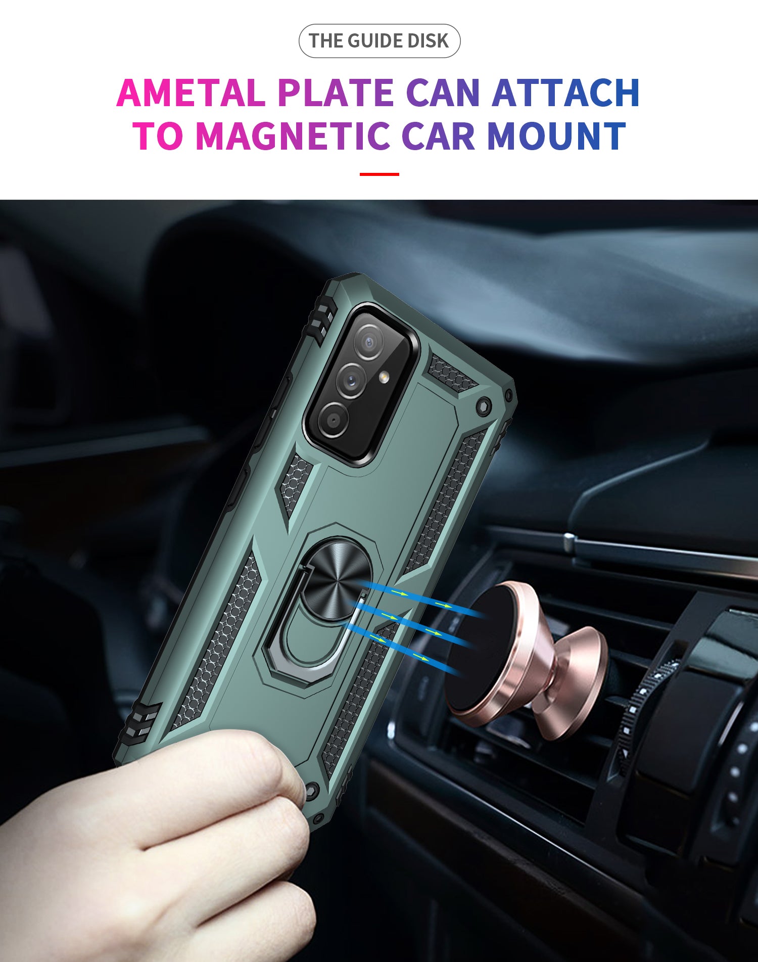 Ring Magnetic GPS car mount Phone Holder for Samsung Galaxy A82 Case