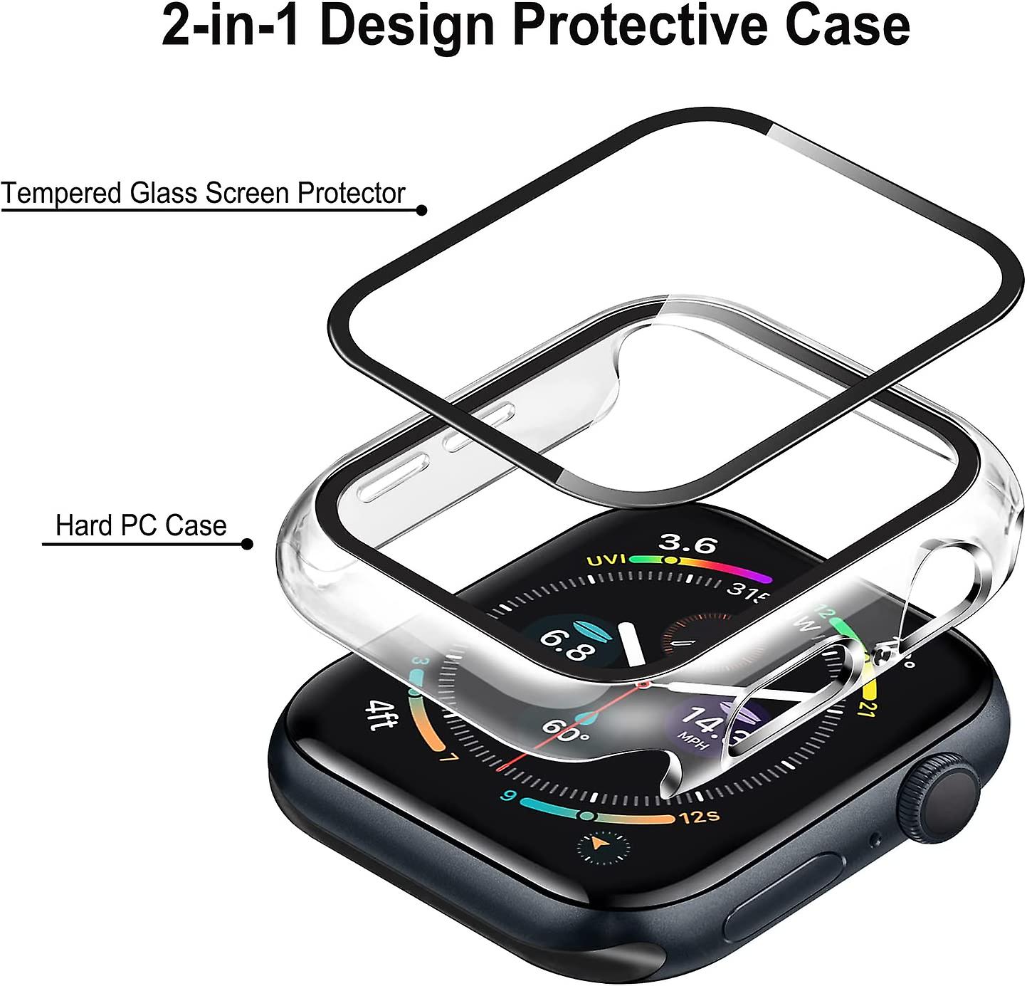 41mm 2 in 1 Bumper Case with Screen Protector for Apple Watch 7