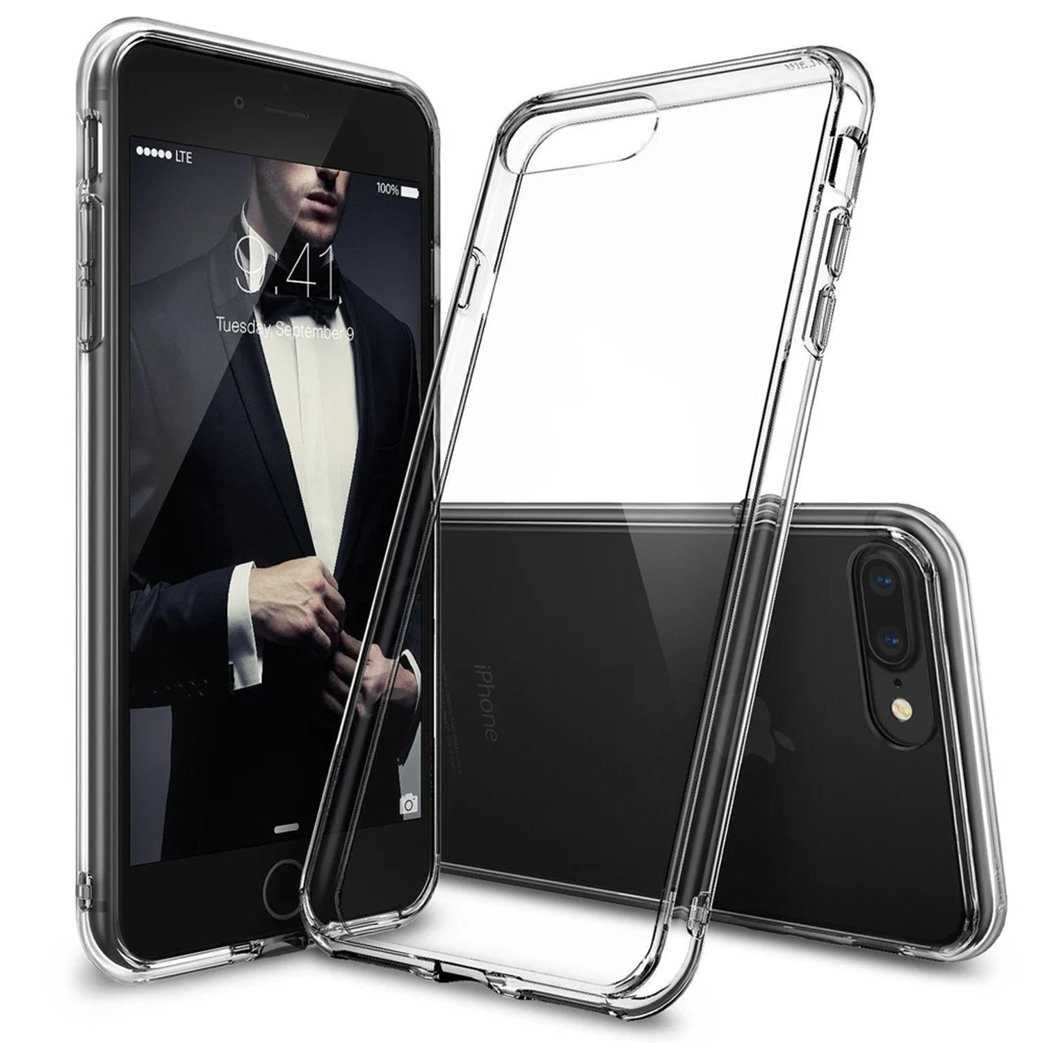 Transparent  Clear Soft TPU Cover Case for iPhone 8/7 Plus