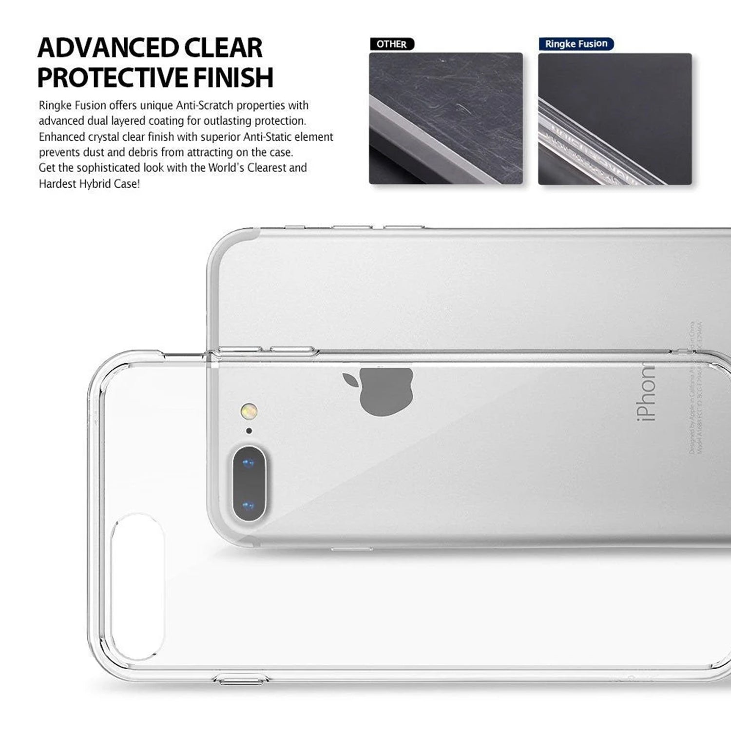 Transparent  Clear Soft TPU Cover Case for iPhone 8/7 Plus