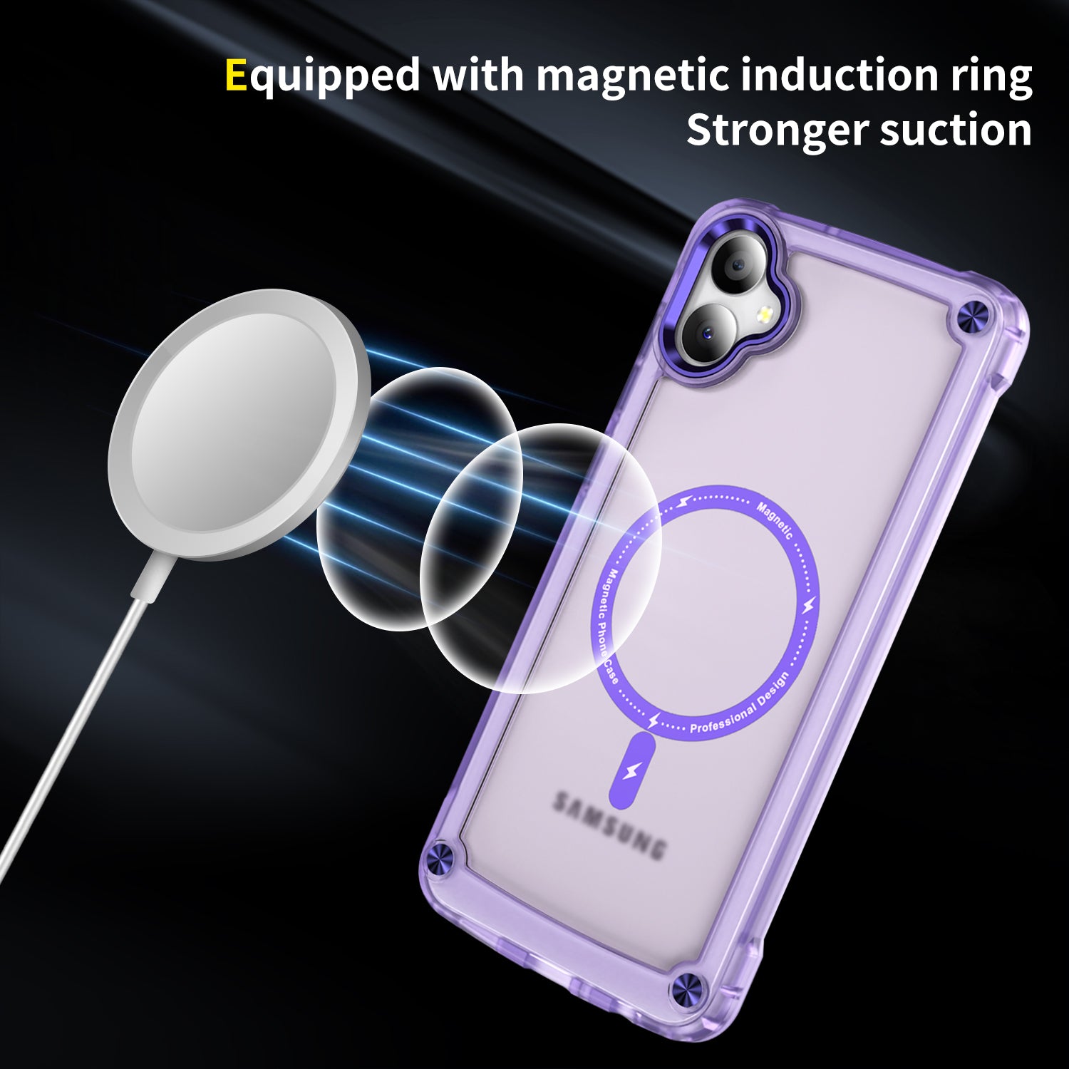 Samsung Galaxy A05 Translucent Skin Feel TPU Hybrid Magnetic Phone Case