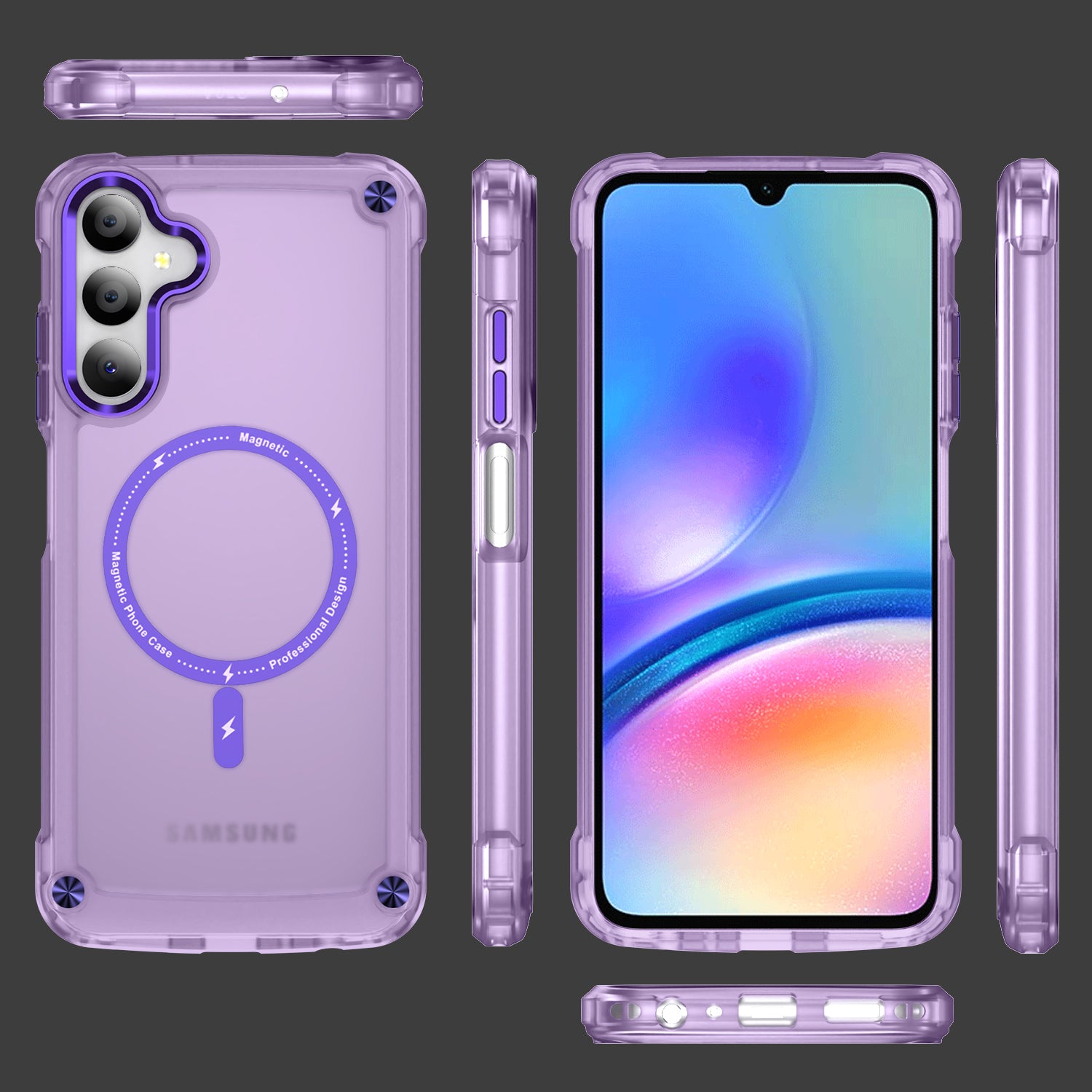 Samsung Galaxy A05S Translucent Skin Feel TPU Hybrid Magnetic Phone Case