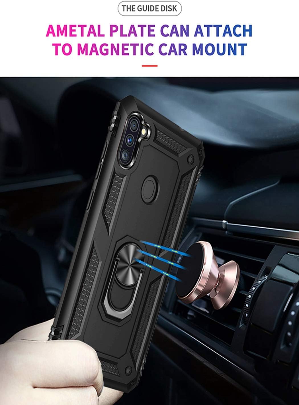 Ring Magnetic GPS car mount Phone Holder for Samsung Galaxy A11 Case