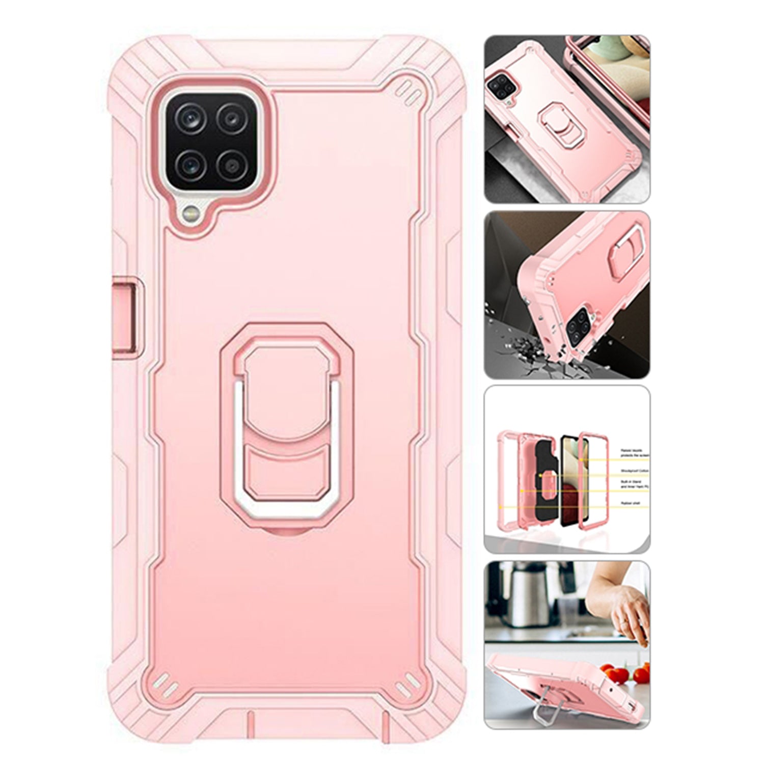 Full azimuth protection hardware bracket silicone case for Samsung Galaxy A12(5G) Case