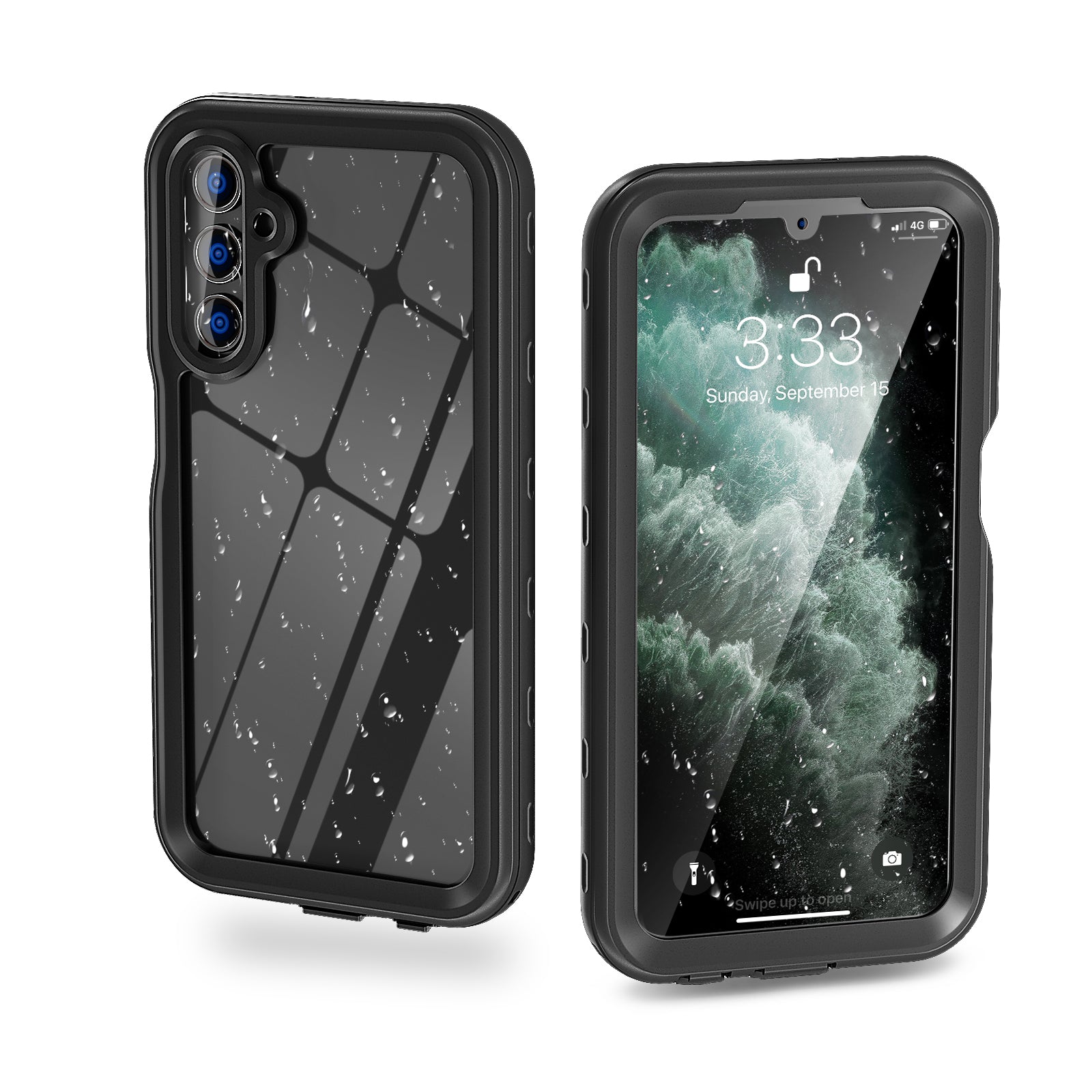 Samsung Galaxy A15 ,360 Full Protective Waterproof Case With Built-in Screen Fingerprint Protector