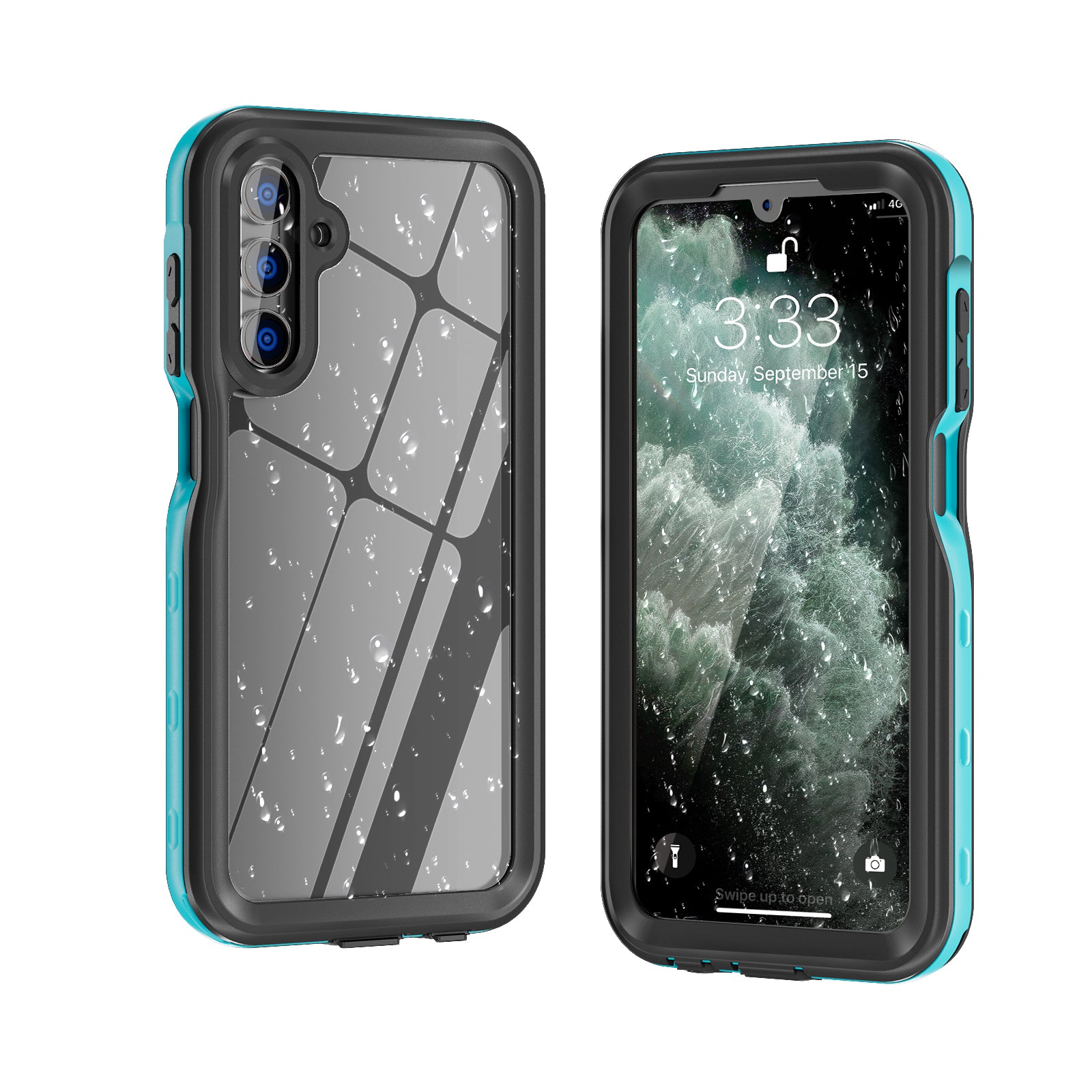 Samsung Galaxy A15 ,360 Full Protective Waterproof Case With Built-in Screen Fingerprint Protector