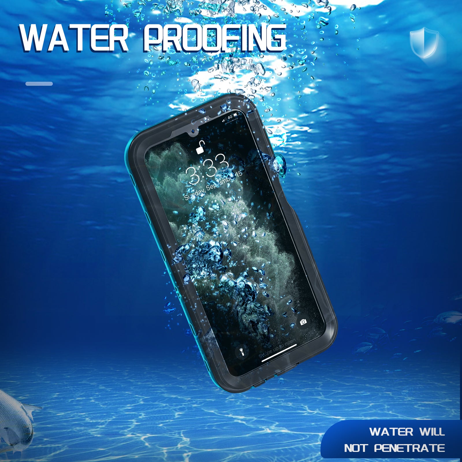 Samsung Galaxy A15 ,360 Full Protective Waterproof Case With Built-in Screen Fingerprint Protector