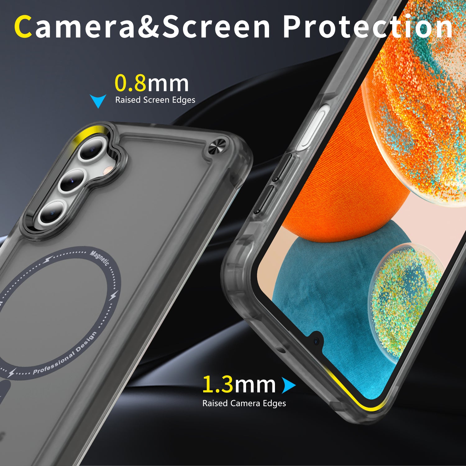 Samsung Galaxy A15 Translucent Skin Feel TPU Hybrid Magnetic Phone Case