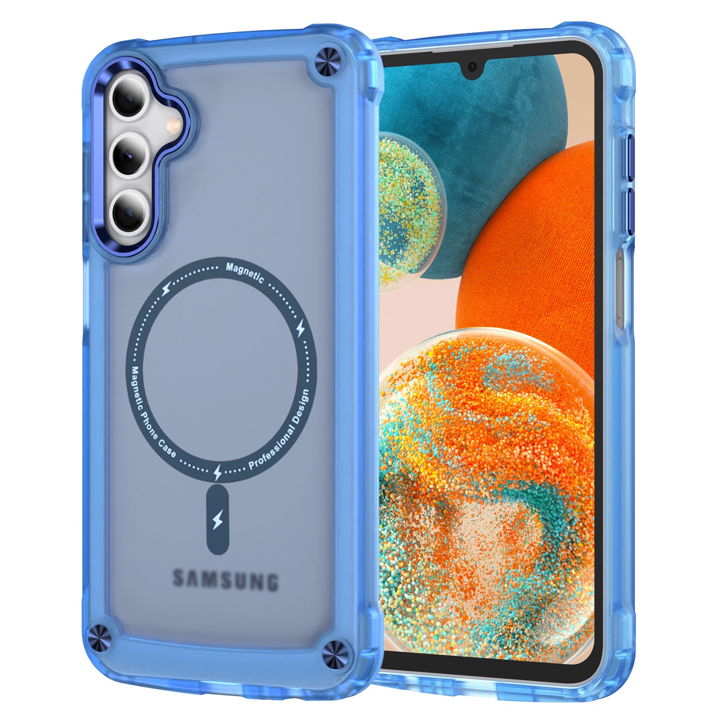 Samsung Galaxy A15 Translucent Skin Feel TPU Hybrid Magnetic Phone Case