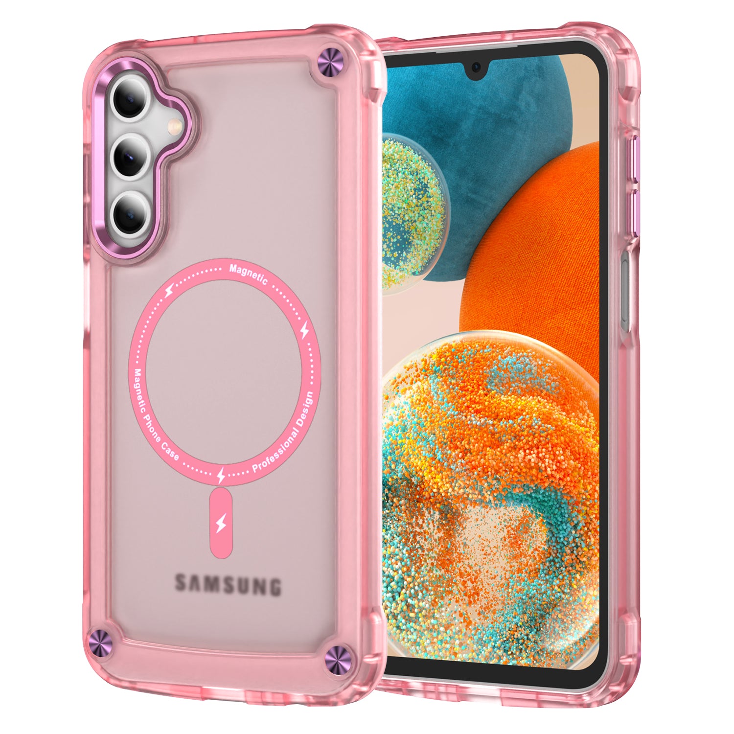 Samsung Galaxy A15 Translucent Skin Feel TPU Hybrid Magnetic Phone Case