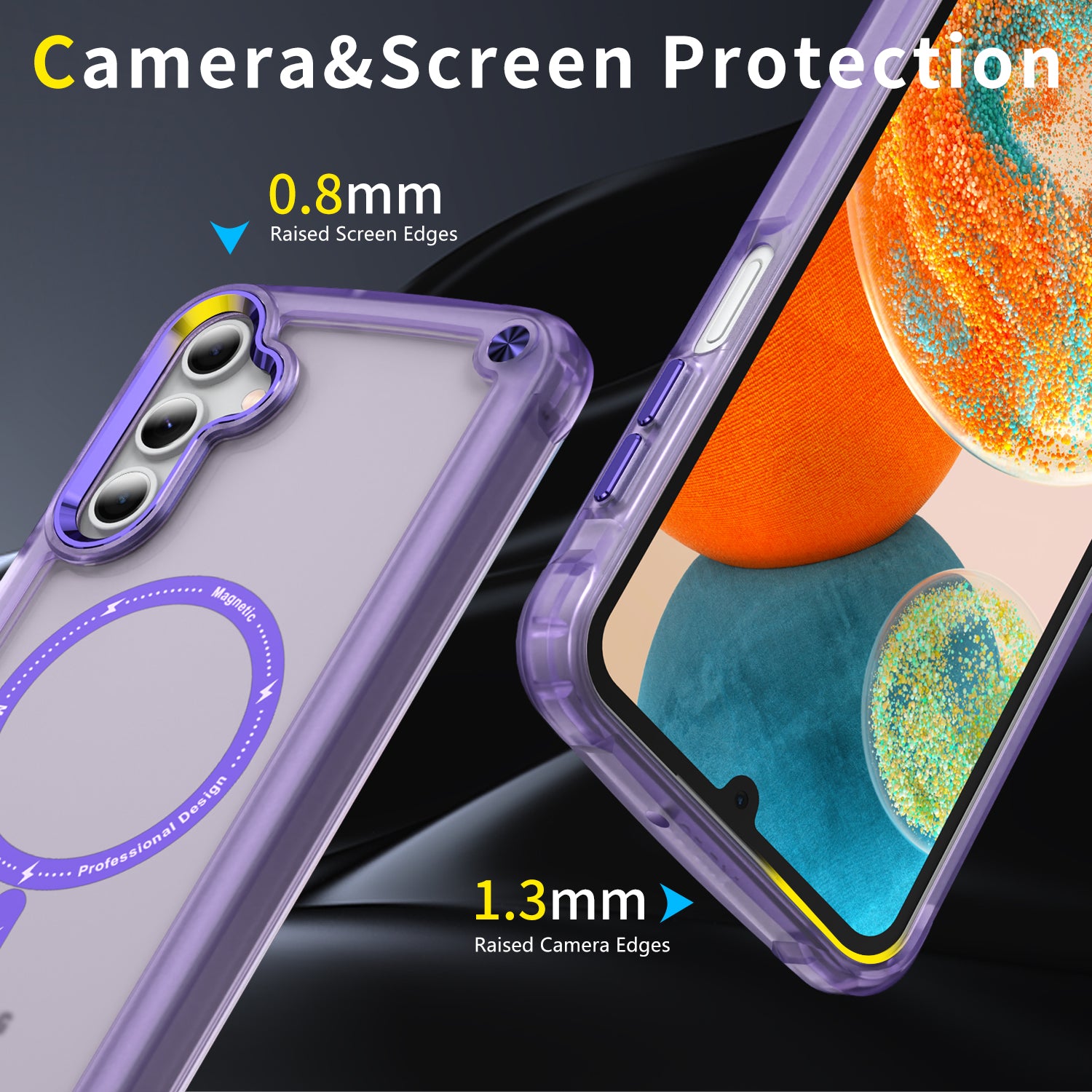 Samsung Galaxy A15 Translucent Skin Feel TPU Hybrid Magnetic Phone Case