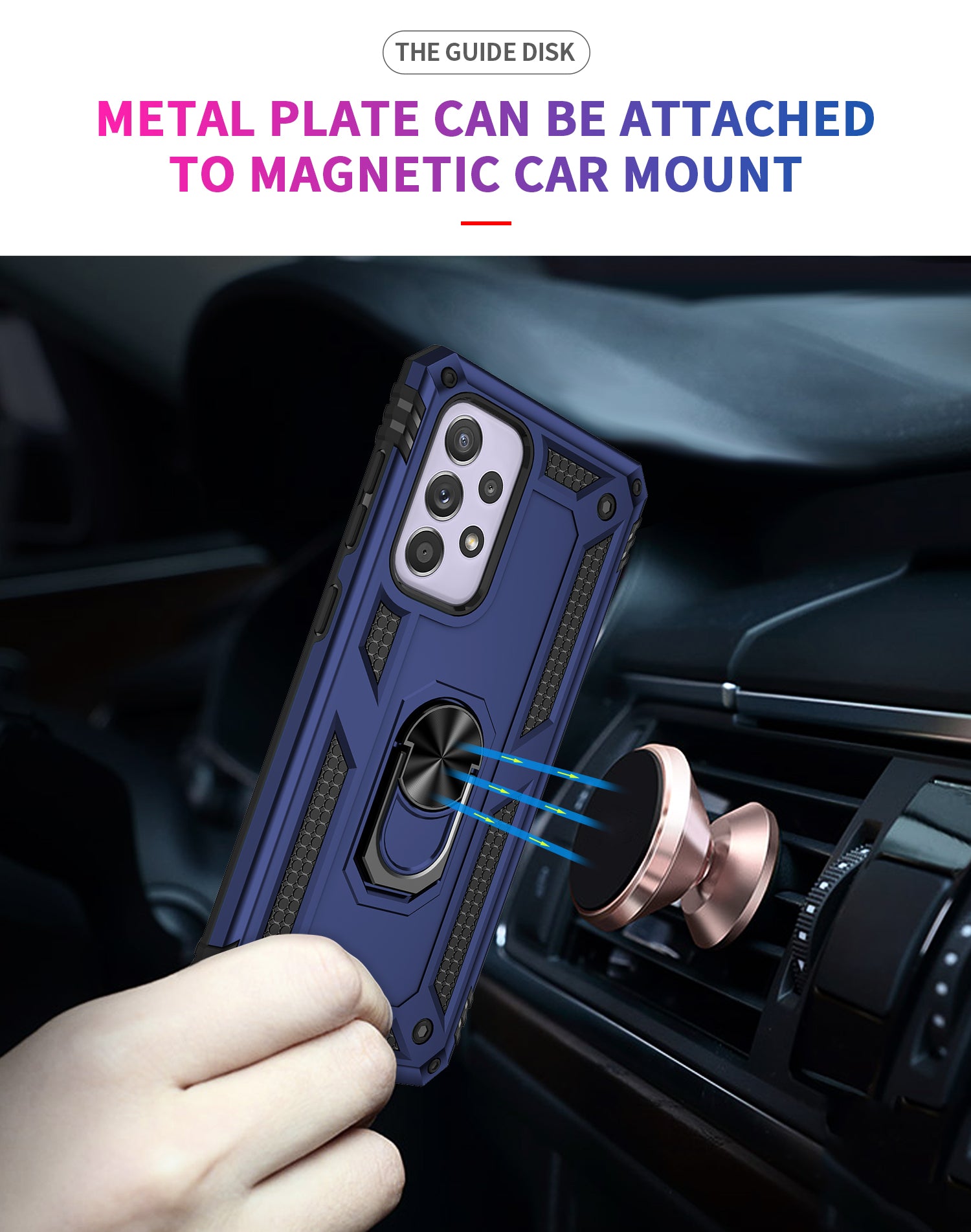 Samsung Galaxy A33(5G)Ring Magnetic GPS car mount Phone Holder Case