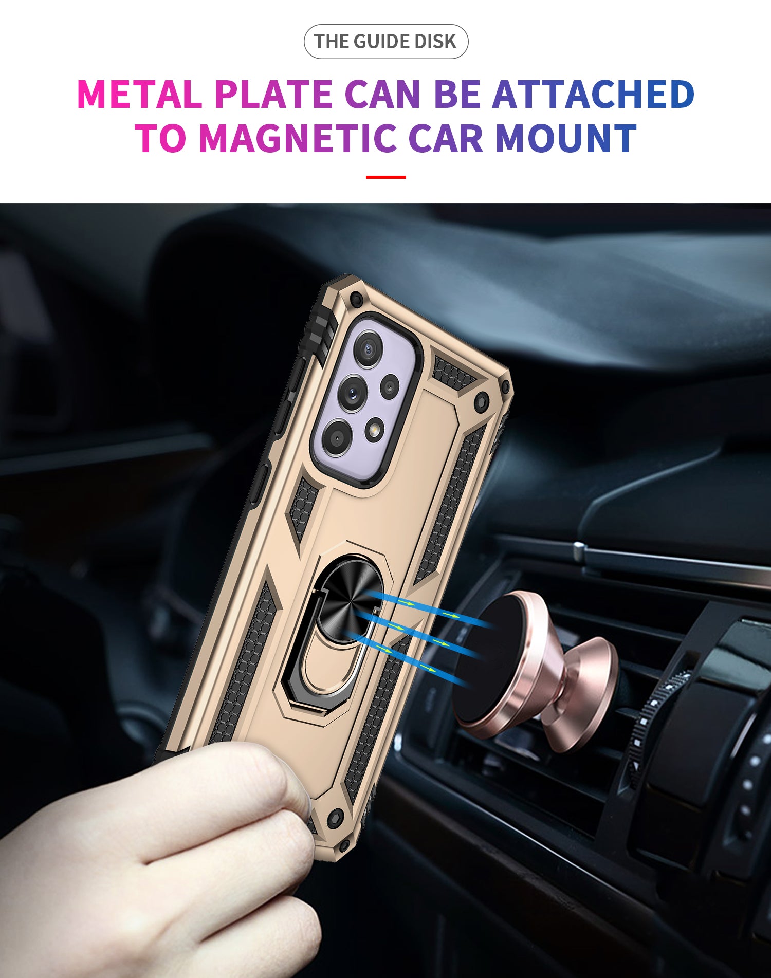 Samsung Galaxy A33(5G)Ring Magnetic GPS car mount Phone Holder Case