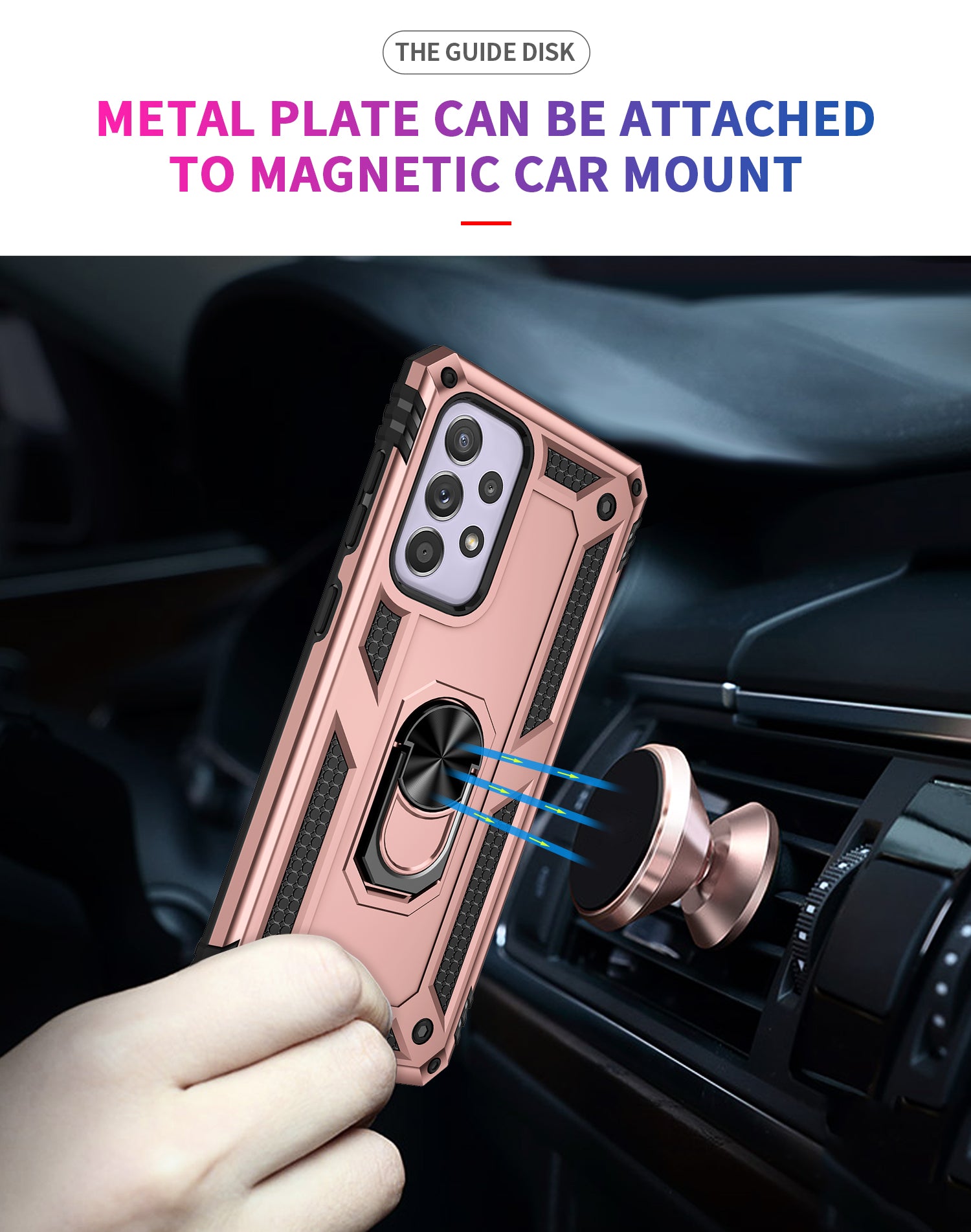 Samsung Galaxy A33(5G)Ring Magnetic GPS car mount Phone Holder Case