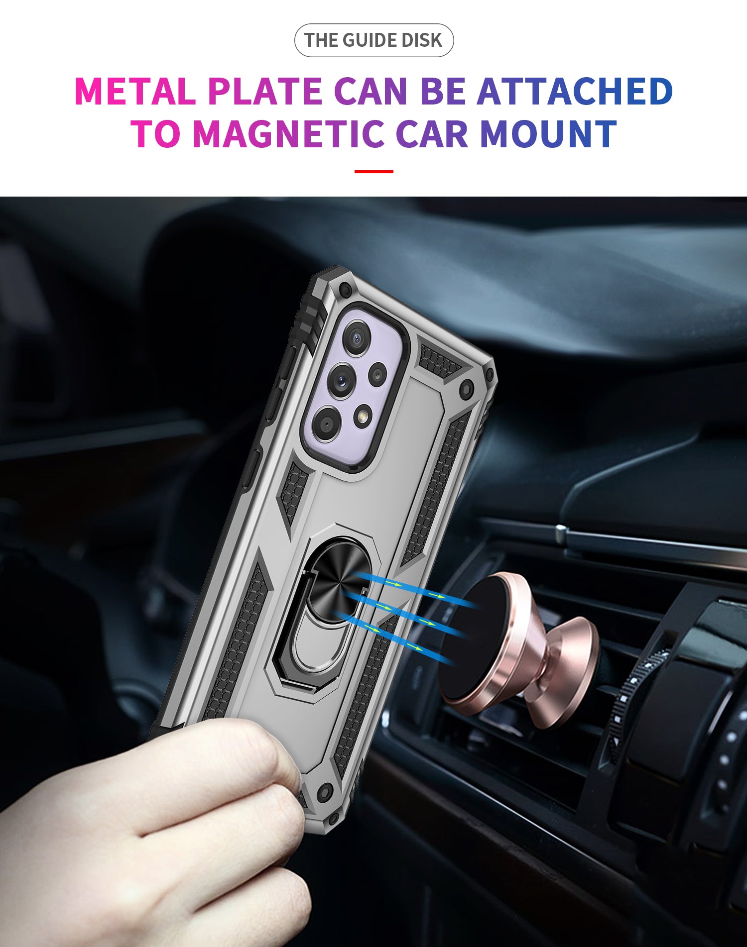 Samsung Galaxy A33(5G)Ring Magnetic GPS car mount Phone Holder Case