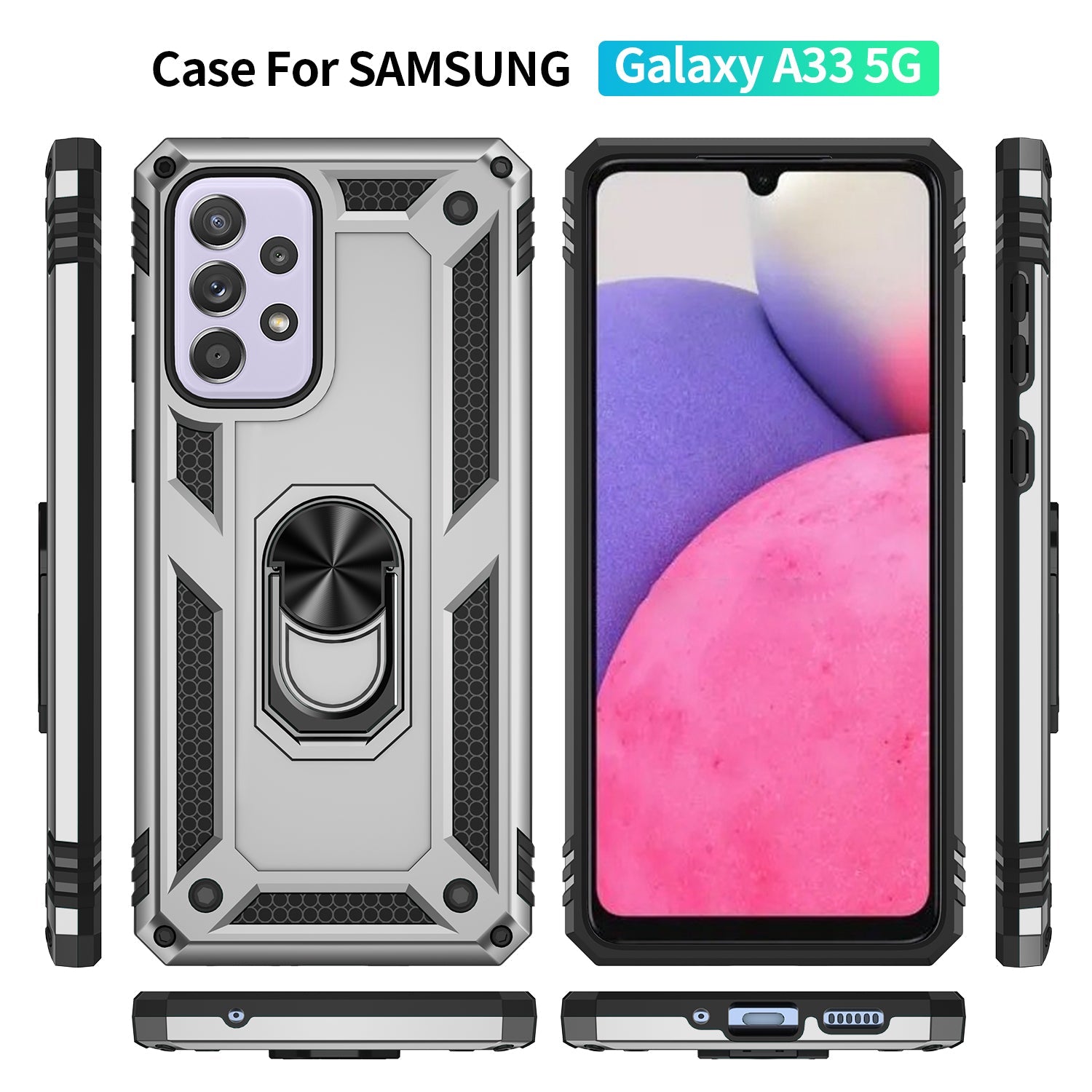 Samsung Galaxy A33(5G)Ring Magnetic GPS car mount Phone Holder Case