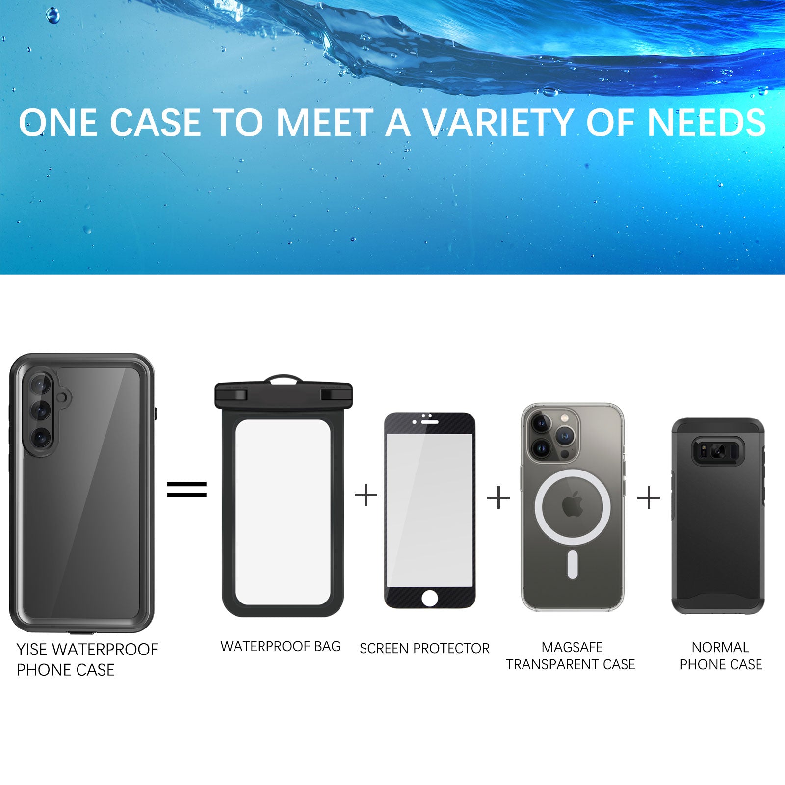 Samsung Galaxy A35 ,360 Full Protective Waterproof Case With Built-in Screen Fingerprint Protector