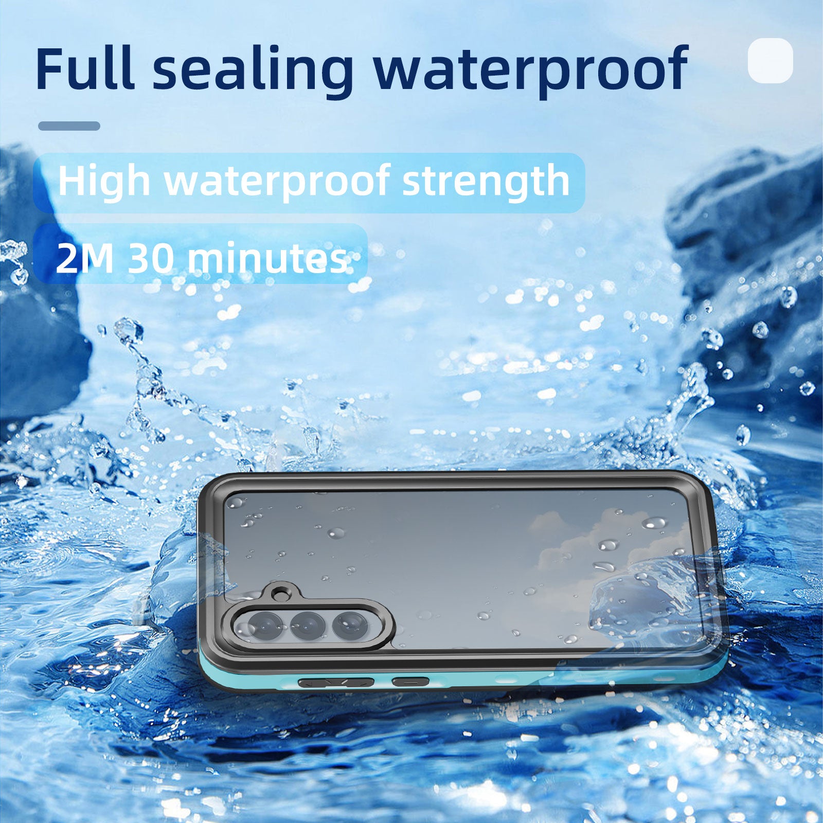 Samsung Galaxy A35 ,360 Full Protective Waterproof Case With Built-in Screen Fingerprint Protector