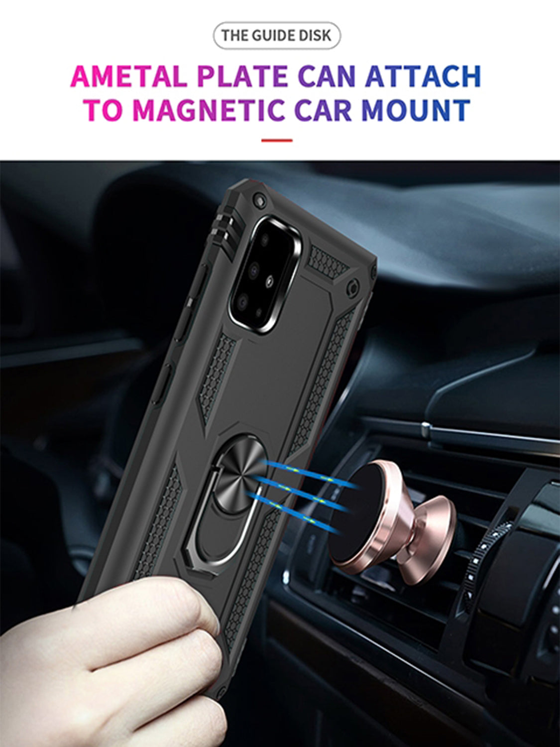 Ring Magnetic GPS car mount Phone Holder for Samsung Galaxy A71 Case