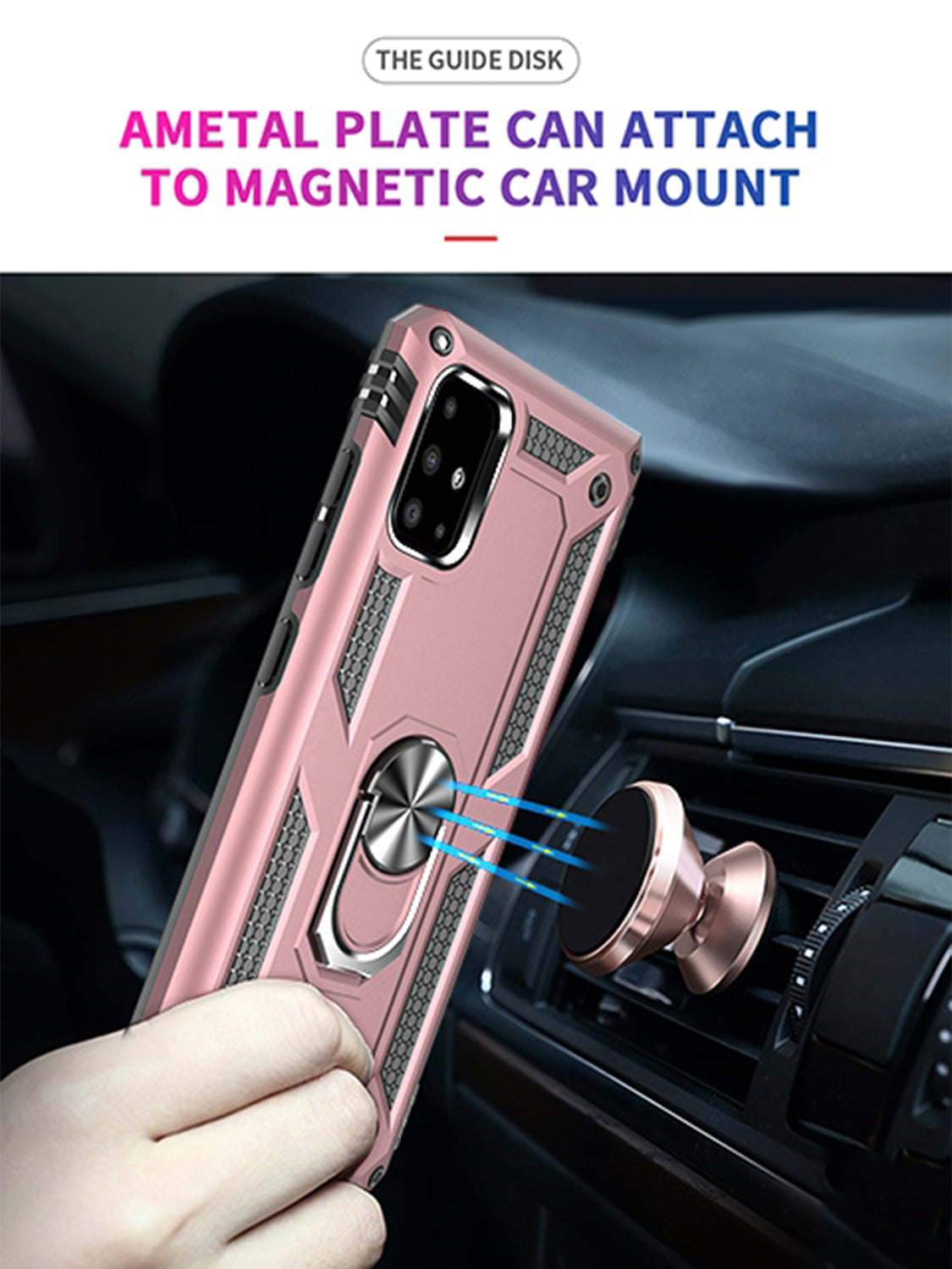 Ring Magnetic GPS car mount Phone Holder for Samsung Galaxy A71 Case