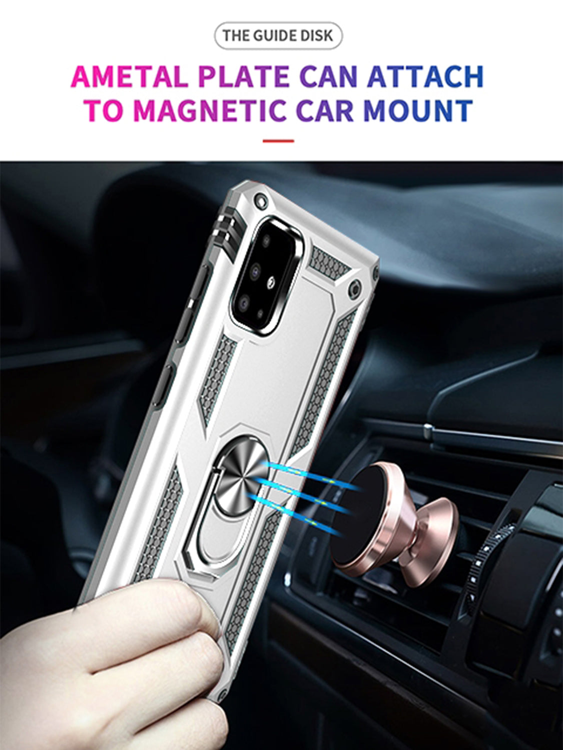 Ring Magnetic GPS car mount Phone Holder for Samsung Galaxy A71 Case