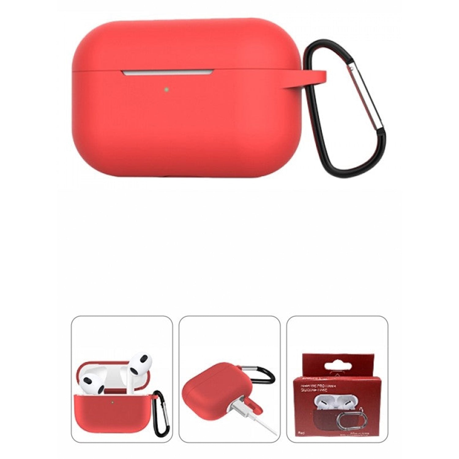 AirPods Pro Case Cover with Carabiner Silicone Compatible with Apple AirPods 3