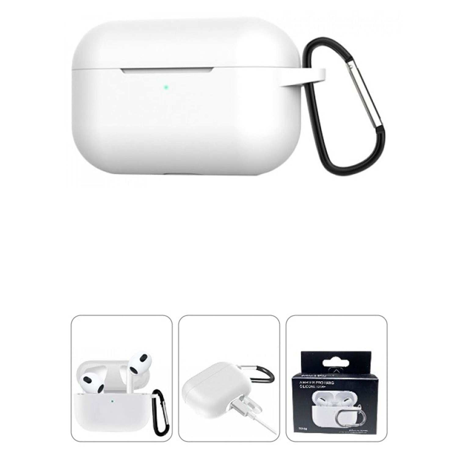 AirPods Pro Case Cover with Carabiner Silicone Compatible with Apple AirPods 3