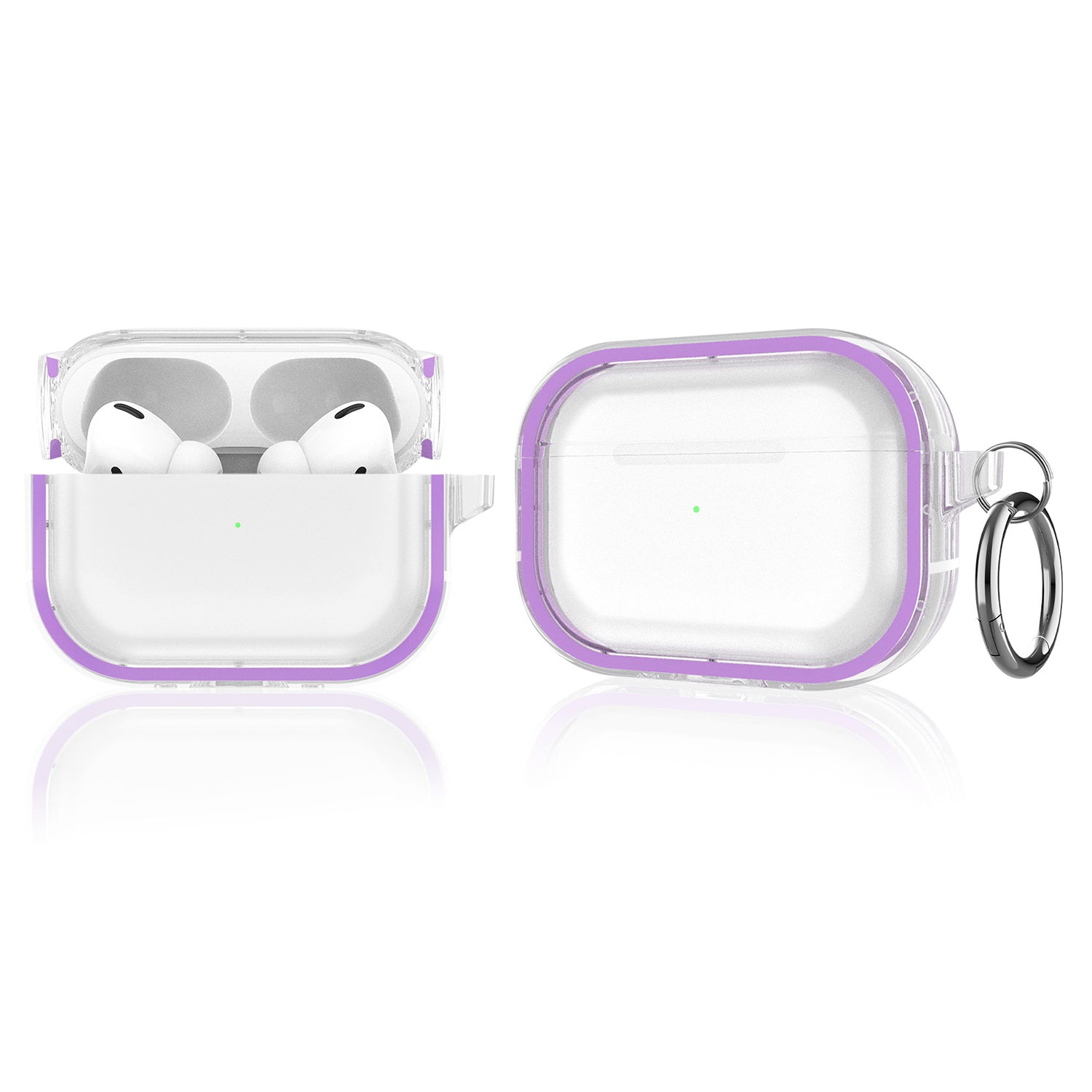 Airpods Pro 2 Transparent Dual Color Frame Earphone Case