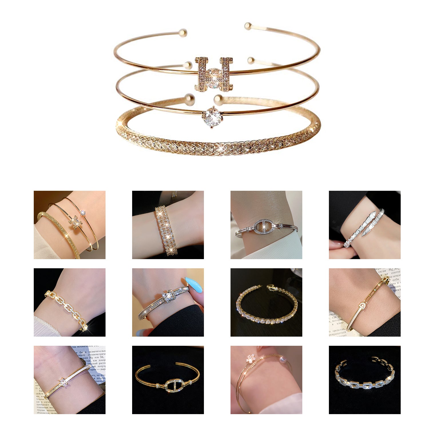 Fashionable and Versatile Simple Bracelet （Pack of a dozen）