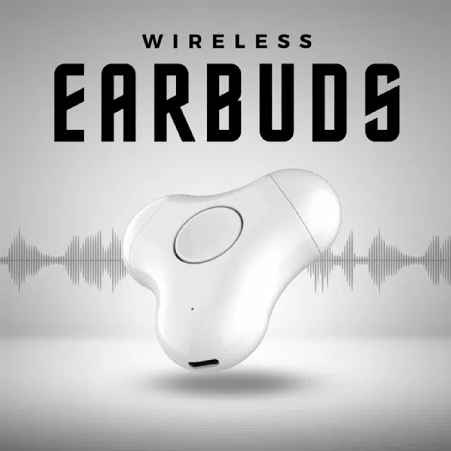 Bluetooth Earphones Gyro Rotation Earbuds Binaural Smart Touch HIFI Stereo Voice Audio-White