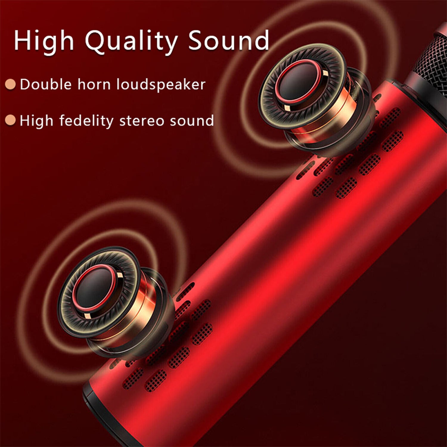 M6 Wireless Microphone Noise Reduction High Fidelity Mini Bluetooth-compatible 5.0 Home KTV Recording Microphone Speaker for Singing