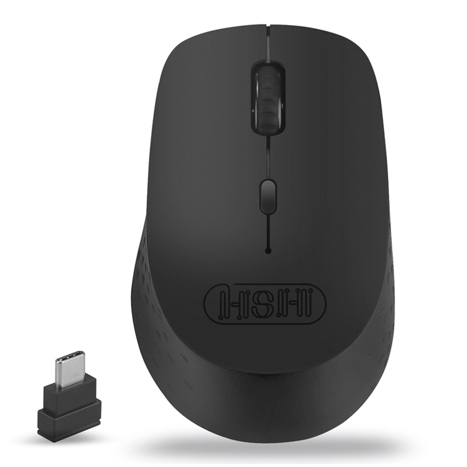 Type-C Wireless Mouse Rechargeable Silent Click Ergonomic Mouse 3 DPI Adjustable with USB Adapter for Laptop PC Macbook