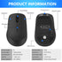 Type-C Wireless Mouse Rechargeable Silent Click Ergonomic Mouse 3 DPI Adjustable with USB Adapter for Laptop PC Macbook