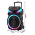 40W Bluetooth Speaker 15 Inch Outdoor Portable High-power Karaoke Party Speaker with Microphone Remote Control-Black