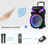 40W Bluetooth Speaker 15 Inch Outdoor Portable High-power Karaoke Party Speaker with Microphone Remote Control-Black