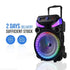 40W Bluetooth Speaker 15 Inch Outdoor Portable High-power Karaoke Party Speaker with Microphone Remote Control-Black