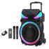 40W Bluetooth Speaker 15 Inch Outdoor Portable High-power Karaoke Party Speaker with Microphone Remote Control-Black