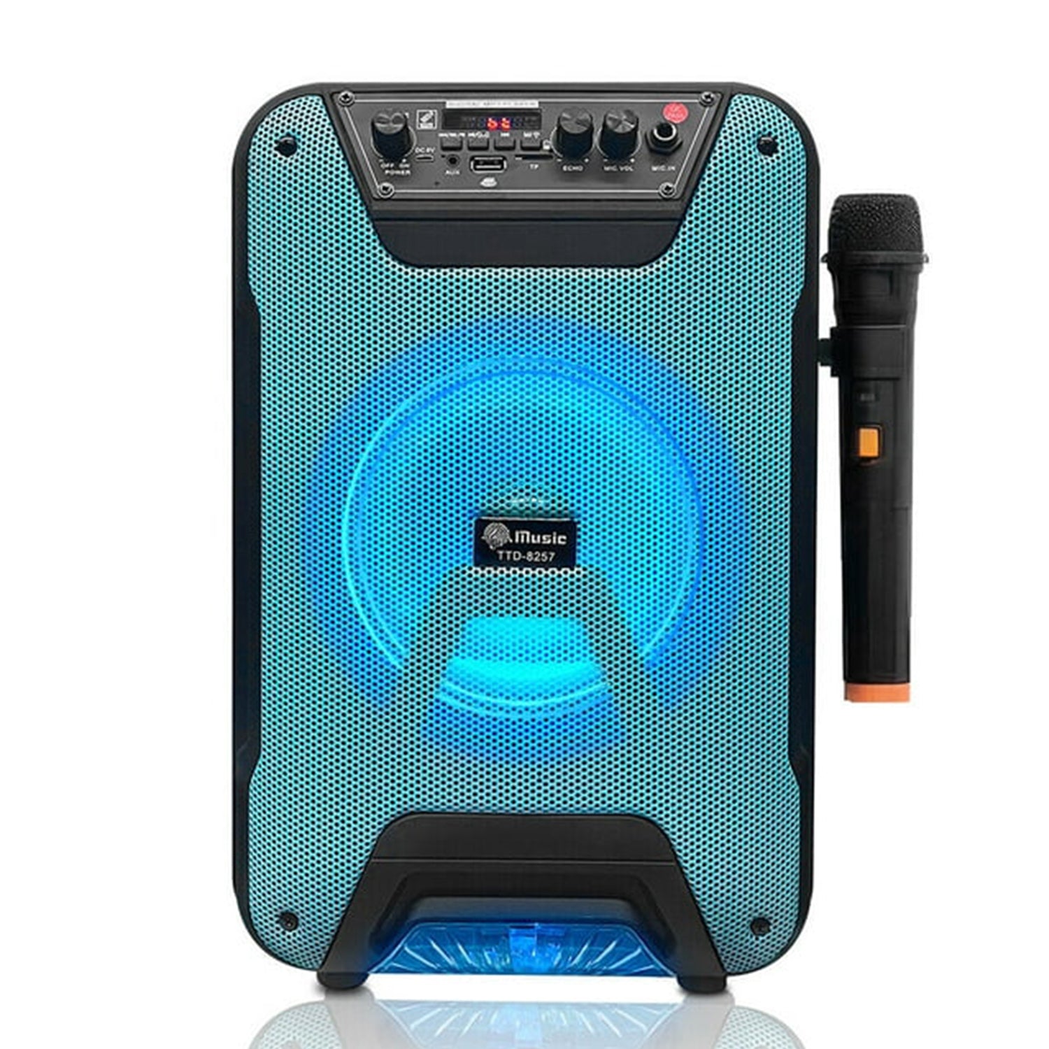 8 Inch 8W Portable Trolley Bluetooth Speaker Sound System Karaoke Machine Party with Remote and Microphone