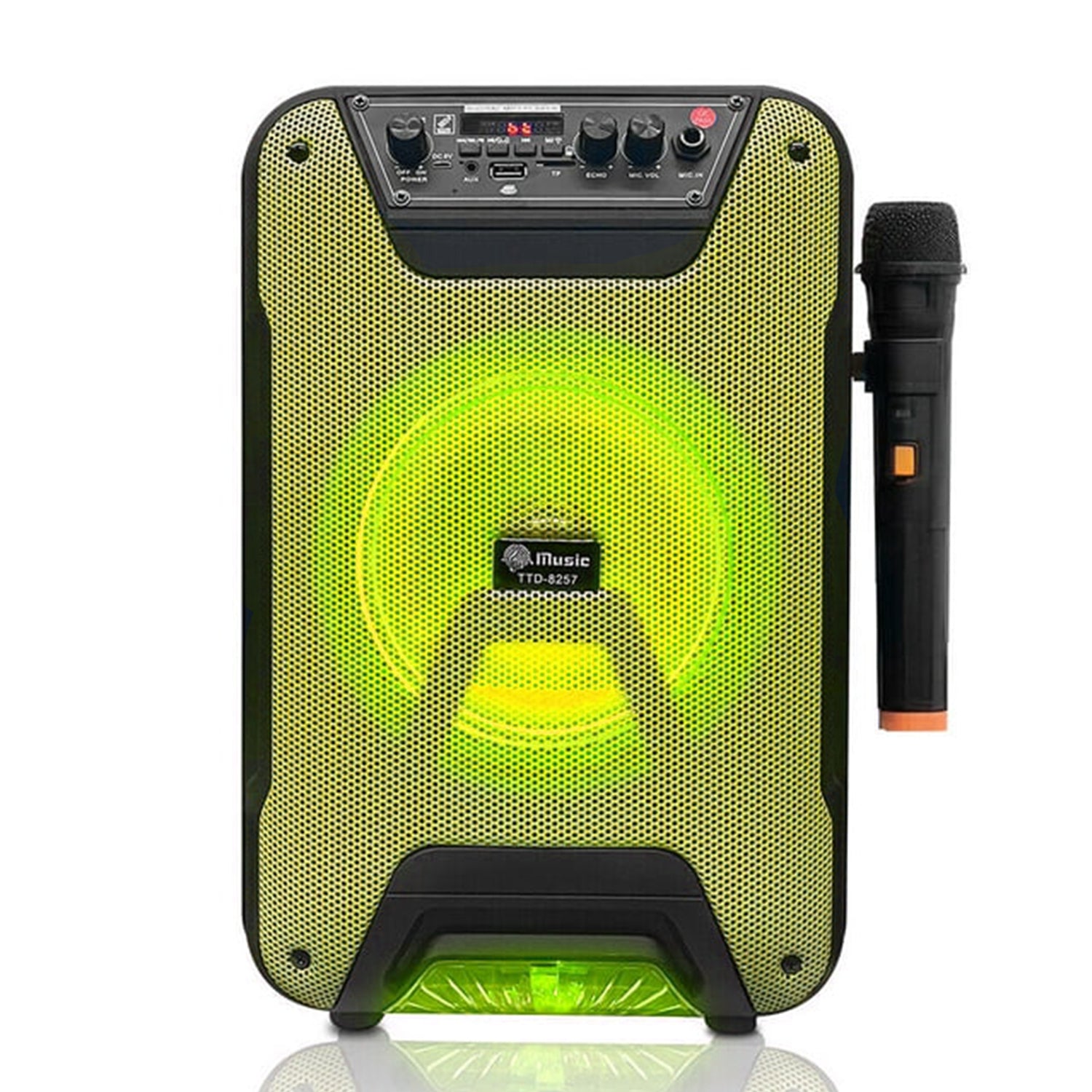 8 Inch 8W Portable Trolley Bluetooth Speaker Sound System Karaoke Machine Party with Remote and Microphone