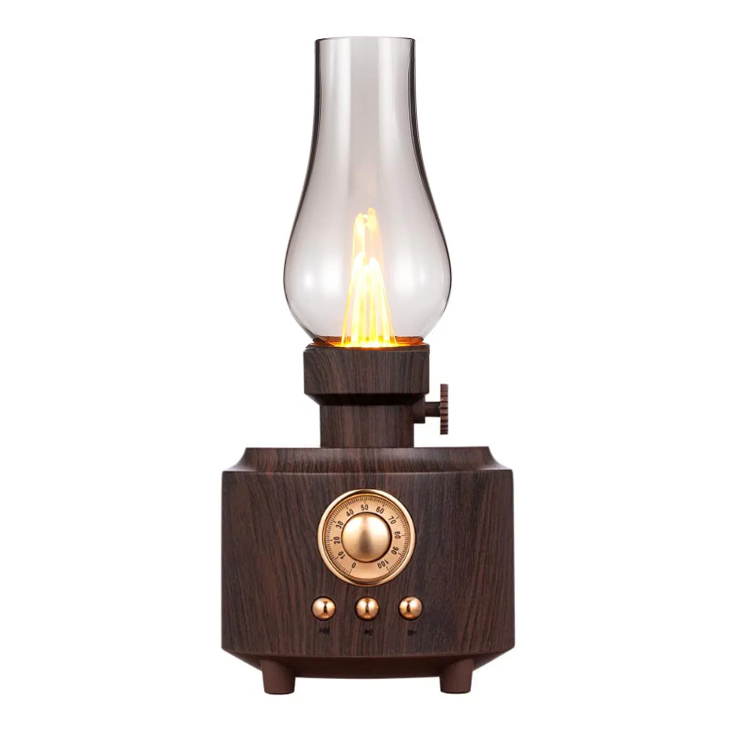 Bluetooth Lantern Speaker Retro Table Lamp Rechargeable Portable Night Light Flameless LED Oil Lamp Bedside Table Lamp for Bedroom, Cafe, Outdoor Camping Birthday Gift and More