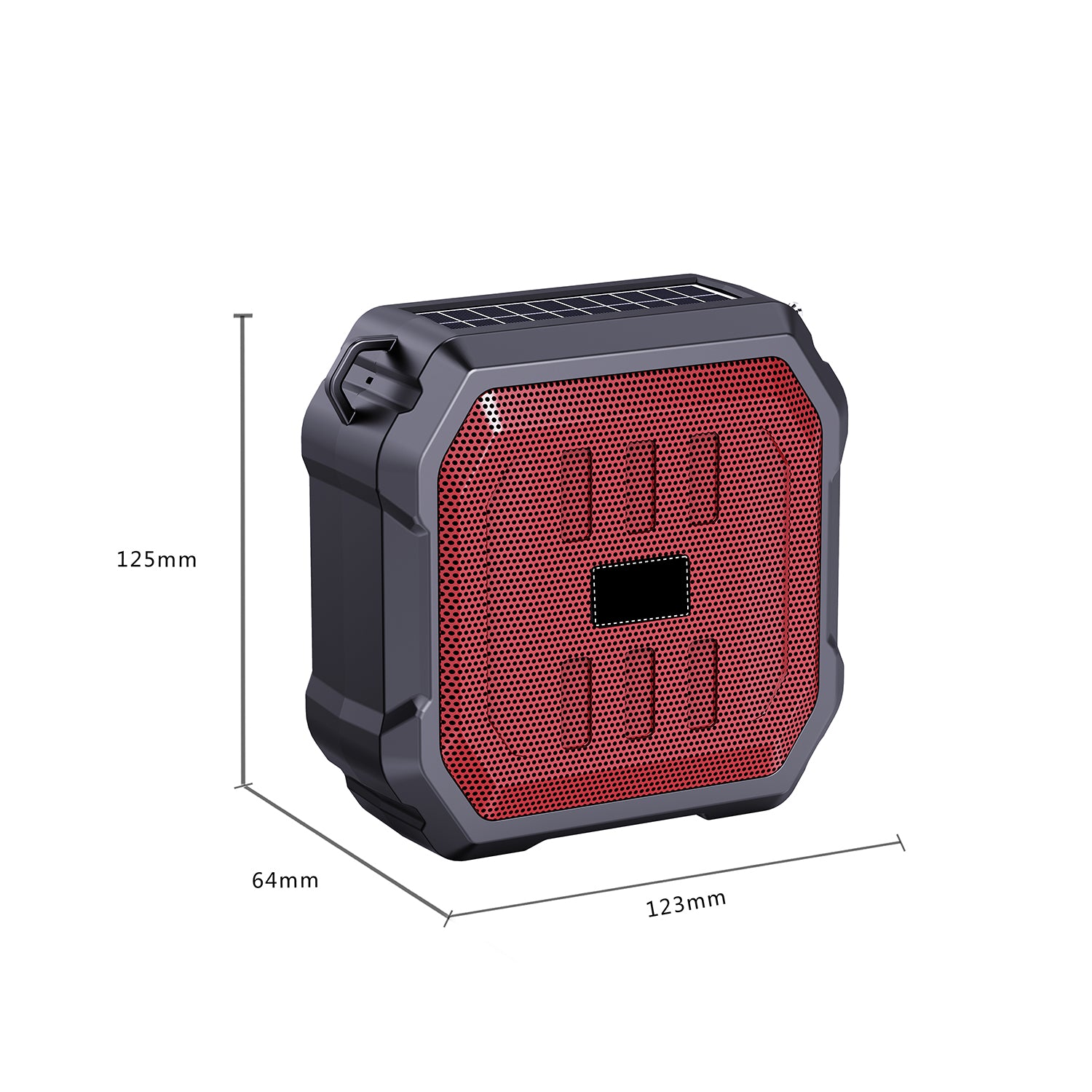 Portable Outdoor Riding Wireless Solar Panel Powered Charger Bluetooth Speaker and 800mAh LED Light with Solar Charging