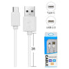 Heavy Duty  Fast Charging Sync USB Type-C Cable length (3FT)  -White