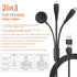 Multifunction USB Charger Cable, USB-C 2-in-3 Cable PD 100W For iPhone 15, Wireless Charger Cable For iWatch-Black