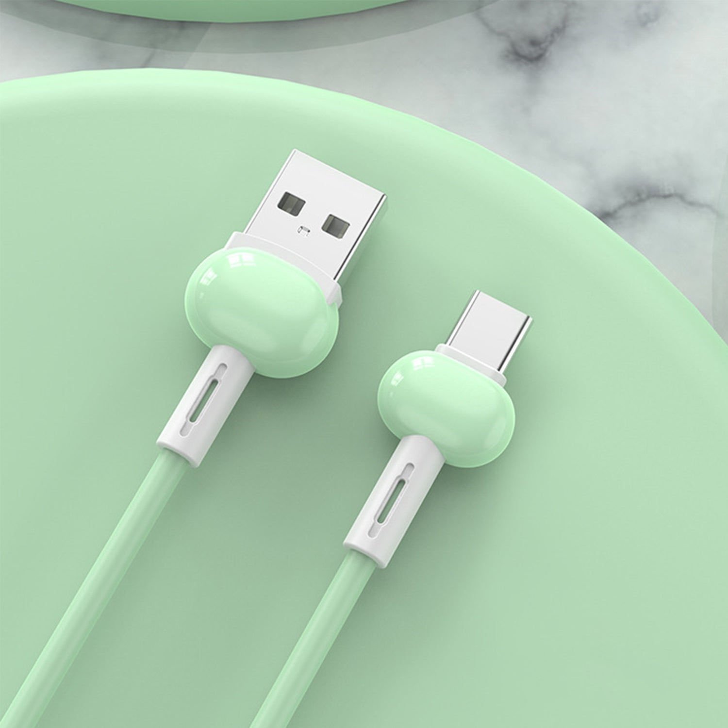 USB to Type-C Liquid TPE Macaron Data Fast Charge Cable Compatible With iPhone 15 Series