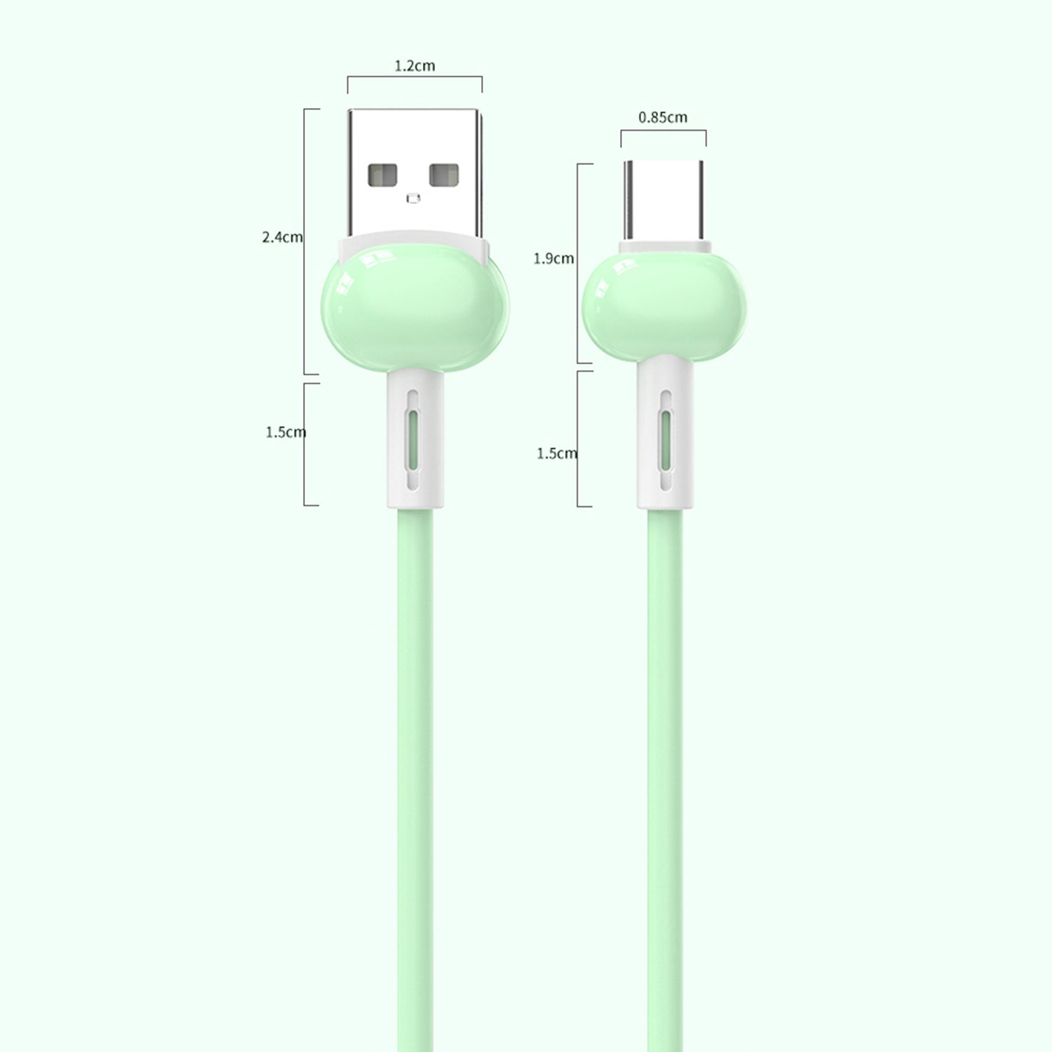 USB to Type-C Liquid TPE Macaron Data Fast Charge Cable Compatible With iPhone 15 Series