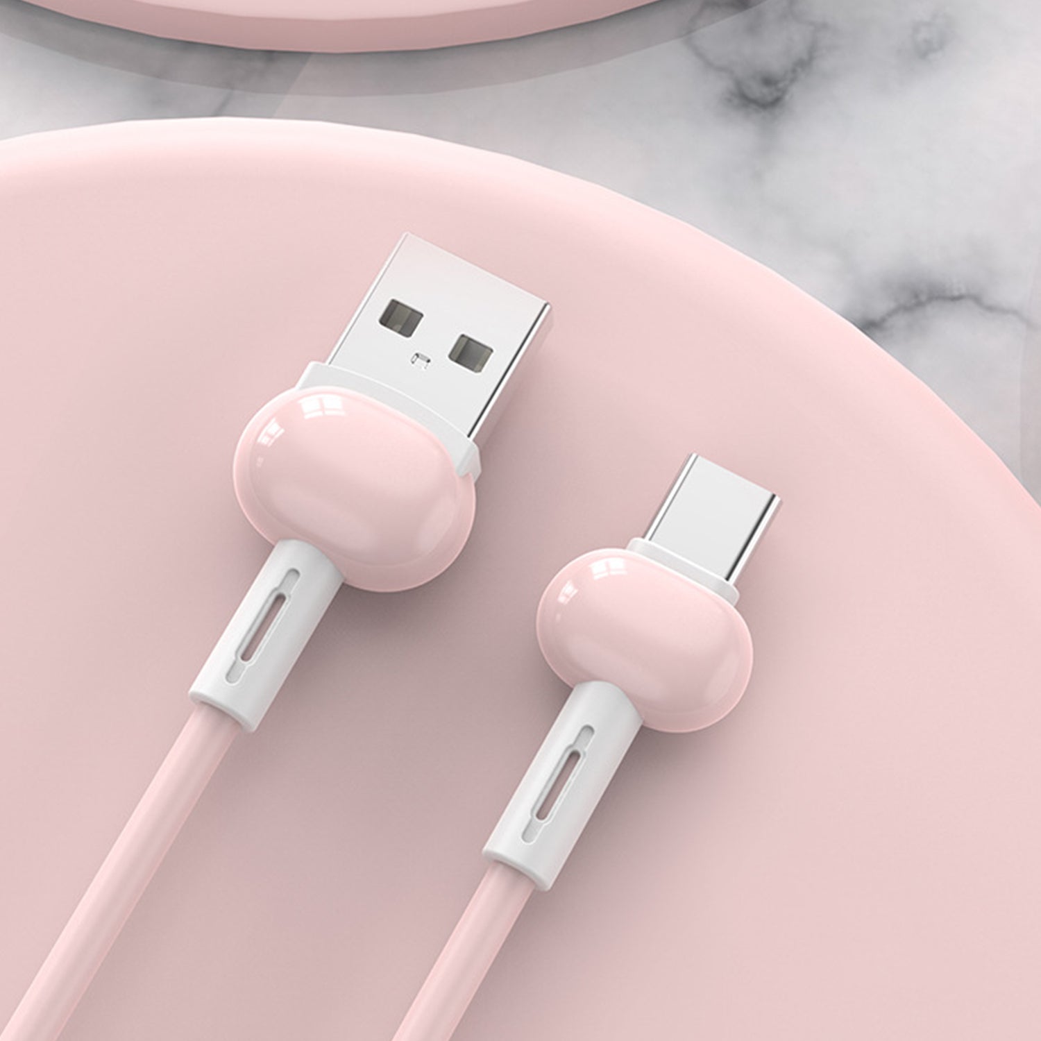 USB to Type-C Liquid TPE Macaron Data Fast Charge Cable Compatible With iPhone 15 Series